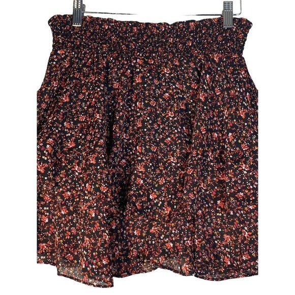 Socialite Womens Ruffle Mini Skirt Tiered Floral Size Small - Picture 2 of 7